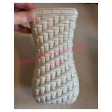 Longaberger Pottery Ivory 8in Vase