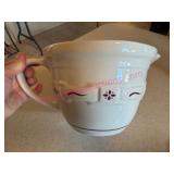 Longaberger Pottery Red Mixing Bowl 5.5in