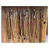 (B) Lot: Handmade Wooden Walking Sticks #5 (Wall)