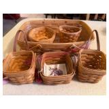 (K) 6 Longaberger Handwoven Baskets