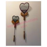 (K) Wooden Heart-Shaped Fly Swatters