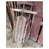 (G) Old Snow Sled w/Rope Pull