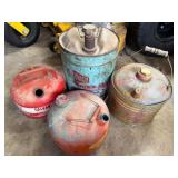 (BARN) 4 Metal Fuel Cans