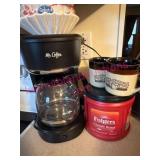 (K) Mr. Coffee Machine w/New Folgers & Mugs
