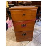 (G) Small Wooden 3-Drawer Chest 26in