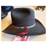 (BR1) Resistol 4X Beaver Felt Hat w/ Red Cord