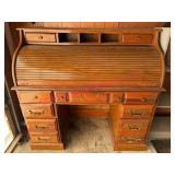 Press Board Roll Top Desk in Garage