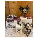 (B) Dept 56 Snow Village Harley-Davidson Decor