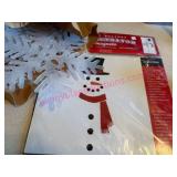 (K) Snowman Refrigerator Magnets & Snowflakes
