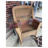 (BP) Wicker Rocking Chair w/ Decorative Accents