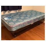 (BR2) Twin Sz Trundle Bed w/ Blue Mattress