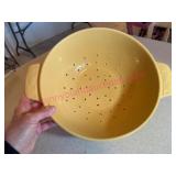 Longaberger Pottery Yellow Strainer
