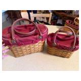 (K) 2003 & 2002 Longaberger Boardwalk Baskets
