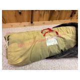 (B)ï¿½Canvas Sleeping Bag w/ Red Zipper Accents