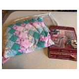 (H) Hand Quilted Patchwork Throw