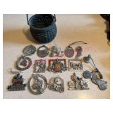 (K) 13 Harley-Davidson Pewter Ornaments