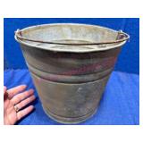Galvanized Farm Bucket w/Iron Handle