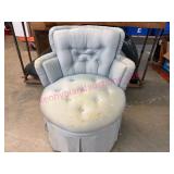 1950s Slipper Chair w/Upholstered Design