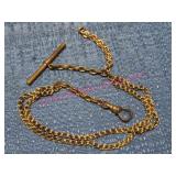 Gold-Toned Metal Watch Fob Chain