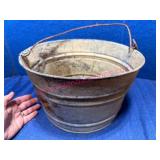Rustic Metal Farm Bucket (good planter)
