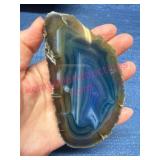 Blue Agate Slice w/ Natural Bands