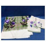 Scottish Thistle Tablecloth & Napkins