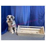 Lrg White Wooden Tool Tote