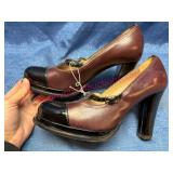 Bruno Magli Burgundy & Black Leather Shoes