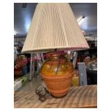 Large Ceramic Pottery Table Lamp w/Shade