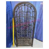 Iron 24-Bottle Wine Locker w/ Scroll Design