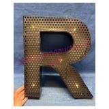 LED Metal ï¿½Rï¿½ Sign w/ Perforated Design