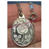 Sterling Silver First Lady Rose Pendant (5.0g)