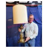 Large Heavy Brass Table Lamp, Circa 1960s-70s