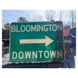 Vintage 'Bloomington Downtown' Sign 36ï¿½48