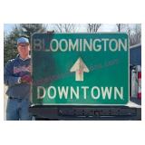 Vintage 'Bloomington Downtown' Sign 36ï¿½48