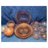 1930s Pink Queen Mary Glassware