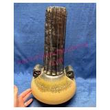 Tall Ceramic Vase w/ Scroll-Like Handles