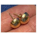 14K Yellow Gold Earrings, 1.2 Grams