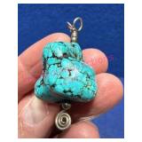 XLarge Turquoise Nugget Pendant, 22 g