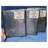 3-Pack New Sarina 5pc Blue Window Curtains