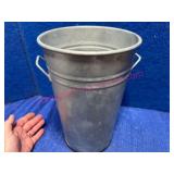 Galvanized Metal Can 13in Tall w/ Handles