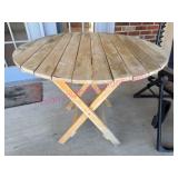 Wooden 3ft Folding Table w/ Slatted Top