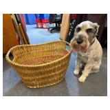 Wicker Basket w/ Oval Shape & Handles