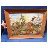 1960 Oil Painting of Pheasant by Nancy Salmon