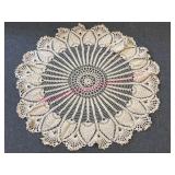 Crocheted Round Lace Table Cover