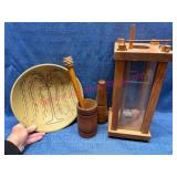 Wooden Lantern -Wood Spools -Wood Jar