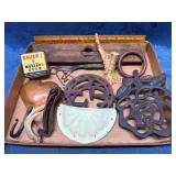 Collection w/ Iron Items & Metal Accessories