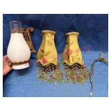 Cast Iron Oil Lamp Bracket-Floral Shades-Misc