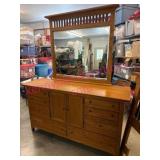 Cochrane Mission Oak Dresser & Queen Headboard