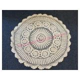 Round Crochet Lace Tablecloth 32in